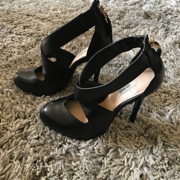 Guess Shoes - Guess black leather Ramba shoes